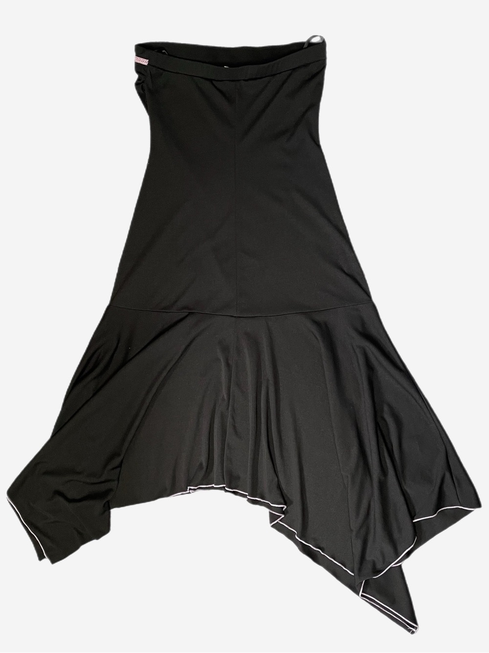Vintage Y2K Byer Too! Black strapless purple ribbon asymmetric midi dress S/M - Picture 10 of 11
